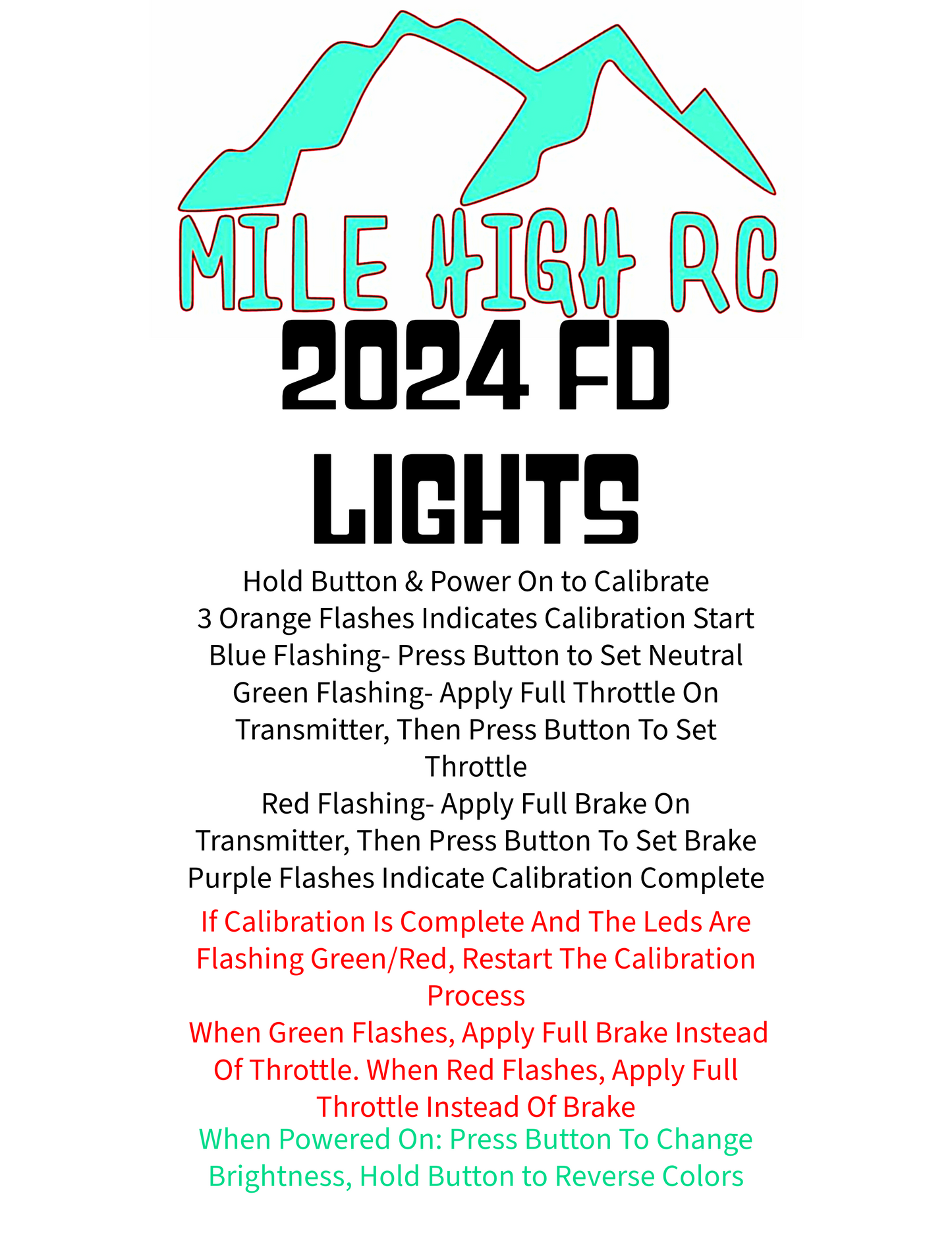 2024 FD Light Kit